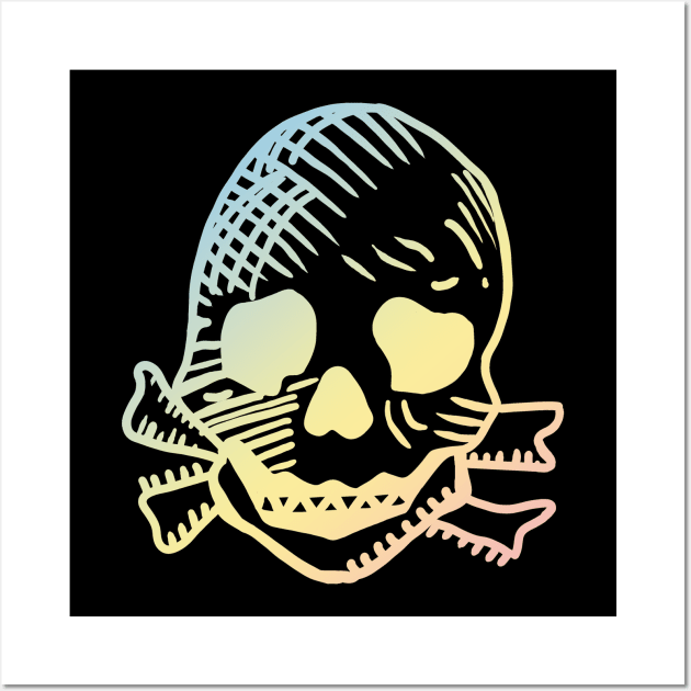 Keith Flint skull tattoo design Wall Art by Blacklinesw9